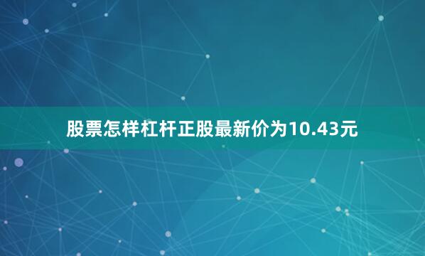 股票怎样杠杆正股最新价为10.43元